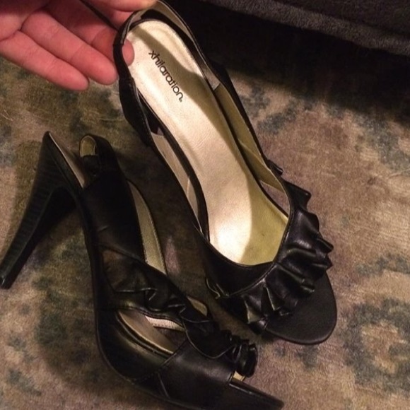 Xhilaration Shoes Xhiliration 95 Peep Toe Heels Poshmark